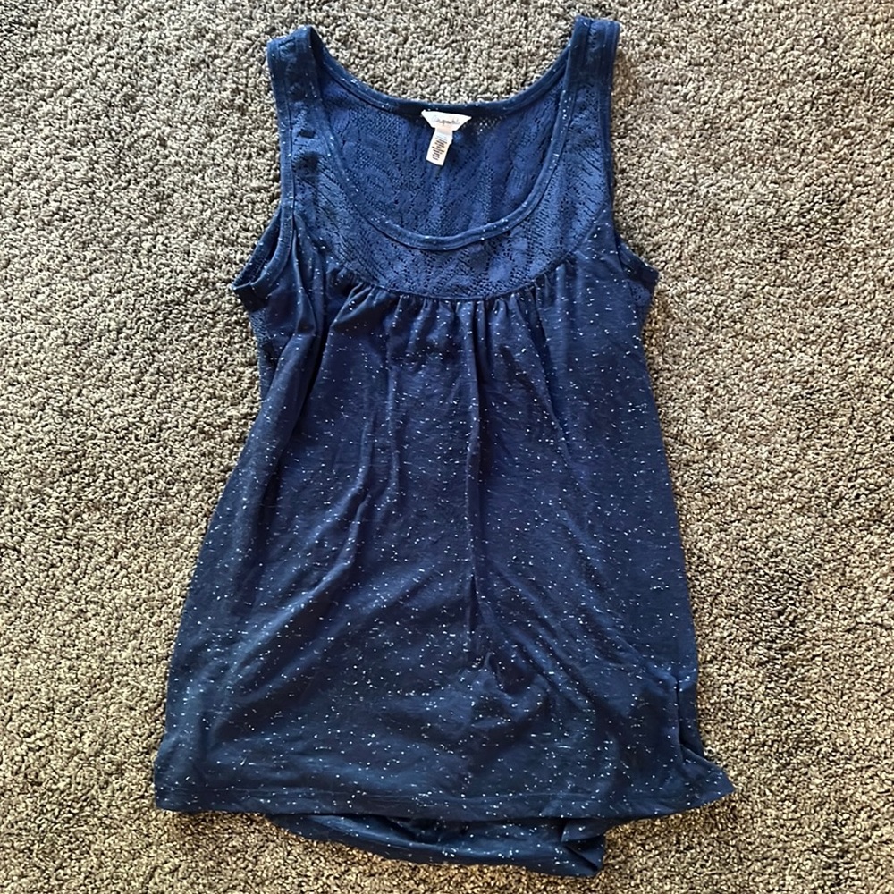 Blue lace tank
